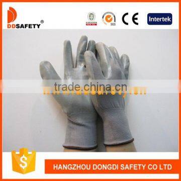 DDSAFETY Cheapest In 2017 Nitrile Coated Grey Nylon Working Gloves