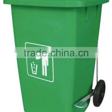 melamine trash can, Green color of plastic dustbin or waste container