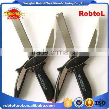 2 in 1 Kitchen Clever Scissors Shears Multi Function Clever Cutter Food Choppers Smart Knife Board Vegetable Slicer photo-3