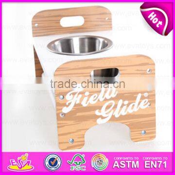 2016 Lovely Wooden Pet Food Bowl for Animal, Top Fashion Wodoen Pet Food Bowl W06F013 photo-3