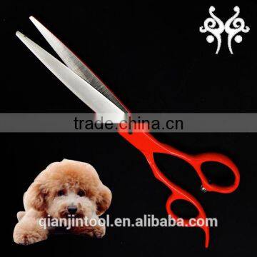 QJ-JP44 Red Pet Grooming Scissors, High Quality Dog Cleaning Grooming Scissors photo-3