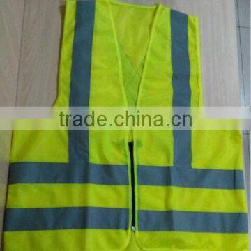 High quality reflective vest for Chile market with general reflective tape and advanced reflecitve tape,