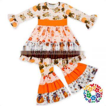 Deer Animal Ruffle Girls Boutique Clothing Set Fall White Baby Clothing Kids Boutique Outfits photo-6