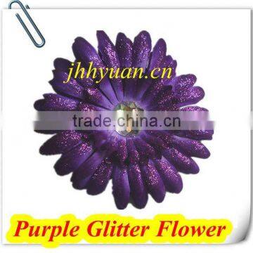 4"Purple Glitter daisy flower