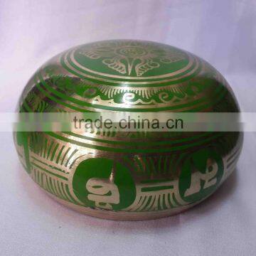 Best Selling Om Mani Padme Colored Tibetan Meditation Singing Bowl photo-4