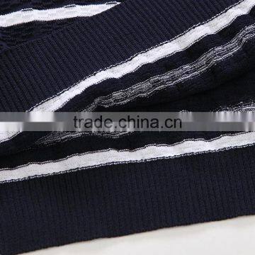 Custom Striped Cotton Crew Neck Cardigan Man Sweater , Pullover photo-4