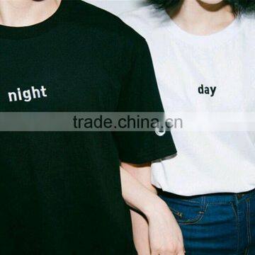 embroidery Couple Tee shirts unisex