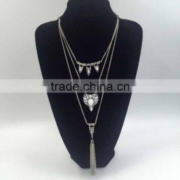 Big Brand ZA Multi Chain Pendant Sweater Necklace Jewelry Hot Sale photo-4