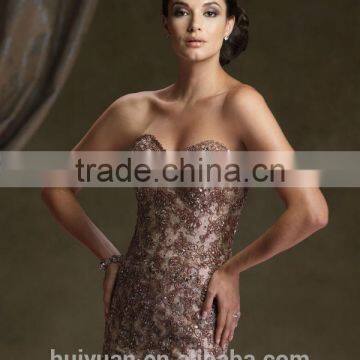 High Quality Long Sleeve Lace Beaded Mother Formal Party Dresses photo-2