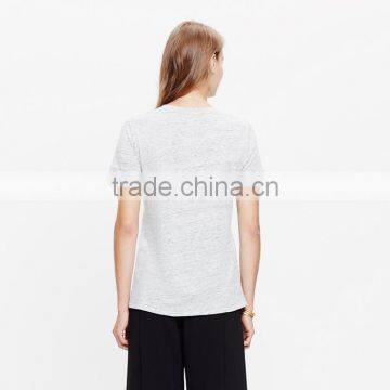 Modern Ladies T-shirt Print Design Linen Paris Tshirt photo-3