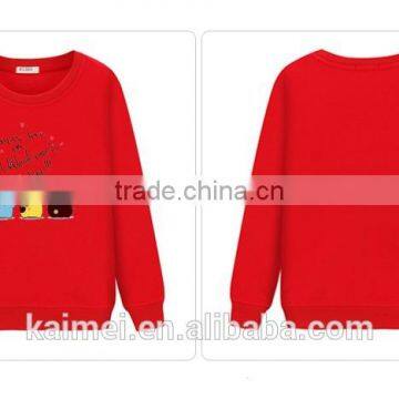 Fashionable design high quality popular among adults CVC(60/40) no hood sweatshirt