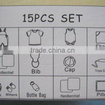 Newest Style Organic Newborn Baby Clothes 15pcs Gift Set Baby Girl Clothes photo-3