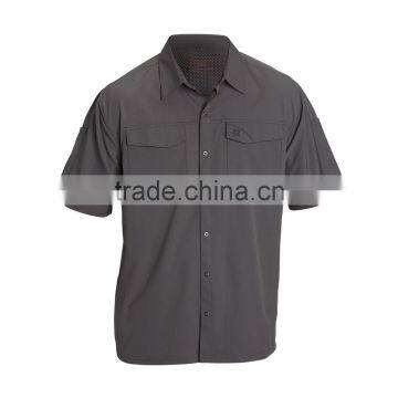 Men Black Leaf Printing Hawaii Polo Shirt photo-3