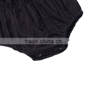 S33625W 2017 Newborn Baby Girl Black Lace Romper Jumpsuit Boat Neck Romper photo-5