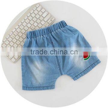 S17053A Newborn Baby Pants Kids Embroider Denim Shorts photo-3