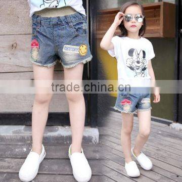 S16642A New Design Summer Child Girl Denim Shorts