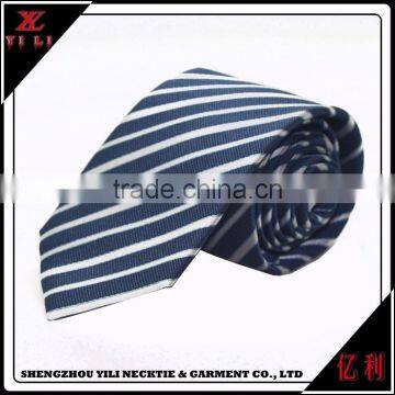 Blue 100% Silk Necktie Custom Tie Woven Printing Necktie photo-2