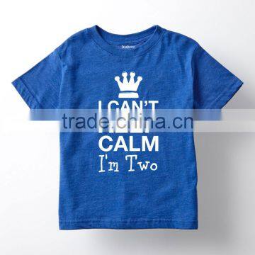 New Royal Blue Boy T Shirt Cotton Casual Little Boy Top Cool Children Clothing BT90423-6