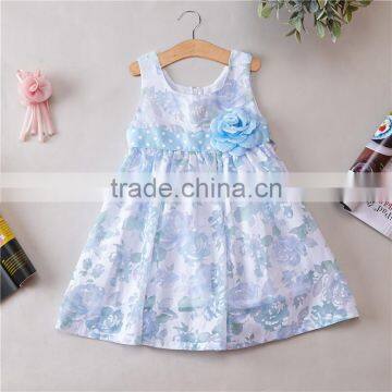 Wholesale Sleeveless Flower Baby Clothing Girls Dresses One Piece photo-3