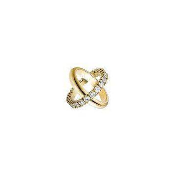 Couple Fashion Jewelry Rings Gold Plated With Crystal Engagement ring