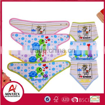 washable baby bibs triangle bandana printed organic cotton kids bibs