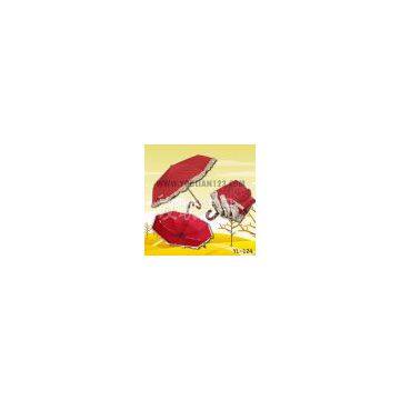 red full round point umbrella
