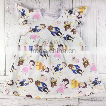 New products fitted comfortable prince and princess print dress
