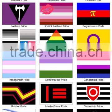 Transgender Intersexual Pansexual Asexual Bisexual Feather Genderqueer Map LGBT Lesbian Gay Pride Flags