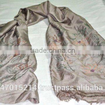 Silk Scarf with Aari work