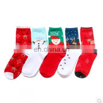 Wholesale Women Christmas Claus Snowman Mid-calf Length Sock Cotoon Socks