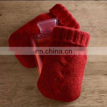 fashion 2012 pretty acrylic jacquard cute knitted kids hot water bottle bag