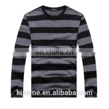 Black and grey striped polo t shirts with 100% cotton at cheaper price