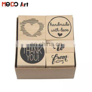 5pcs Card Making Kids Rubber Stamp Printer Stamp Ink Pad