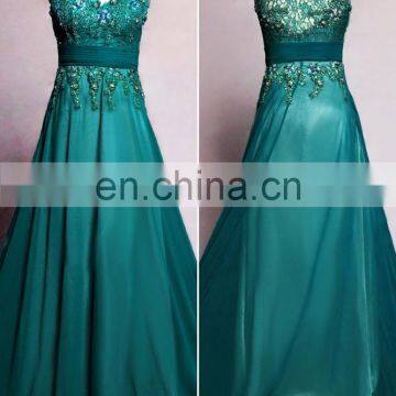 Gorgeous Beaded Embroidery green Mermaid Evening Dress