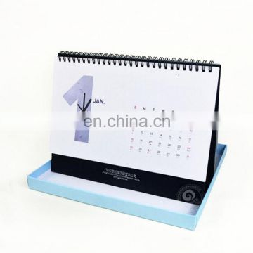 China manufacutre promotional high quality table calendar /desk calendar with hardcover box for business ,gift