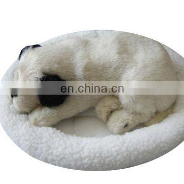 2014 Top New Fashion simulation animal Snoring & breathing dog plush toys