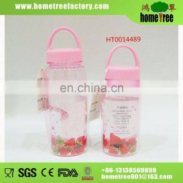 Hot Sale Safety Rotary Lid Clear Plastic Baby Drinking Water Bottle With Handle