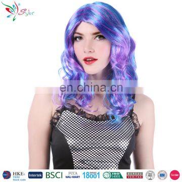 carnival party cosplay wigs fashion synthetic mix colour wig