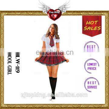 Wholesale Sexy School Girl Costume Sexy Mini Dress for Students