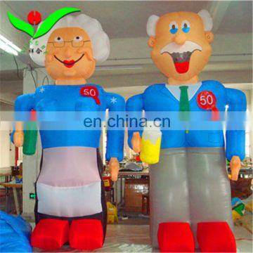 Chinese factory custom 50 anniversary inflatable grandma and grandpa