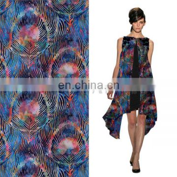 4 Way Spandex Digital Printed Polyester Fabric For Dress Free Sample