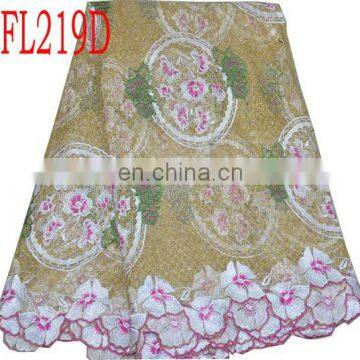 Sales Well African Swiss Embroidery Lace(FL219C)high Quality/best Price/in Stock/fashion Style/beautiful/multi Color photo-4