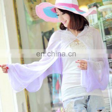 2015 summer Uv protection hand-painted raglan sleeves shawl(PP540CL-P)