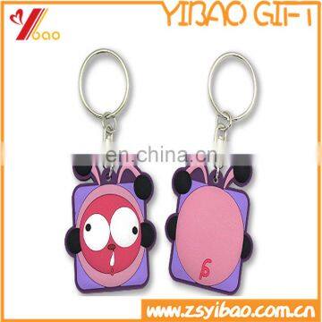 Wholesale customed 2D/3D cartoon soft pvc keychain / lovely key ring