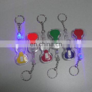 China manufacturer led flashlights guitar key chain for boys