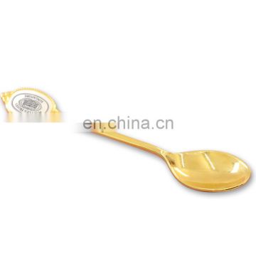 hot sale factory customized epoxy enamel oval gold spoons