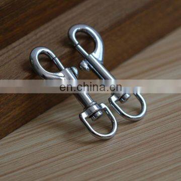 High quality nickel plated zinc alloy swivel bolt metal snap hook