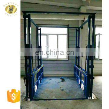 7LSJD Shandong SevenLift no pit small cargo vertical guide rail mast outdoor inclined elevator lift rental