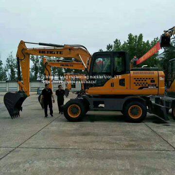 Medium-sized wheeled excavator