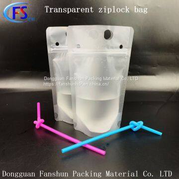 500ml transparent self-sealing drink bag, juice, milk, tea and soybean milk liquid plastic bag